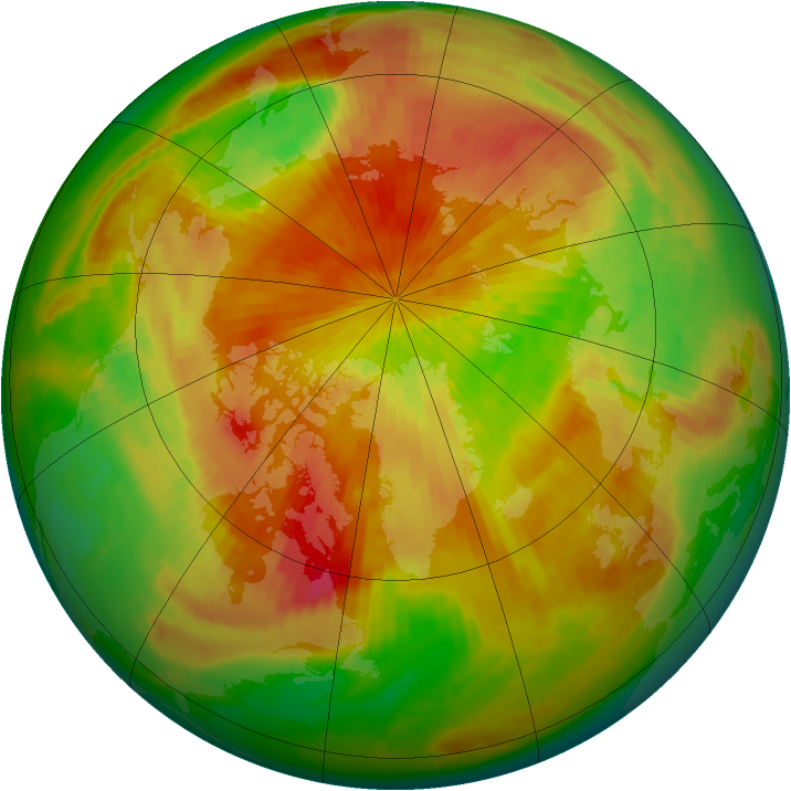 Arctic ozone map for 25 April 2001